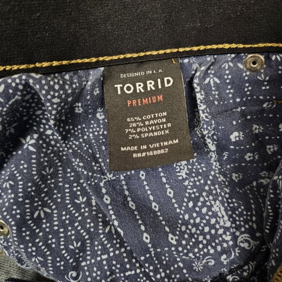 Torrid Premium Jeans Womens 18 Sky High Skinny Blue Denim Plus Size Ankle Preppy - Picture 13 of 14